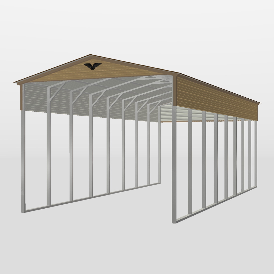 18x30x14 Metal RV Cover - Vertical Roof - Eagle Carports